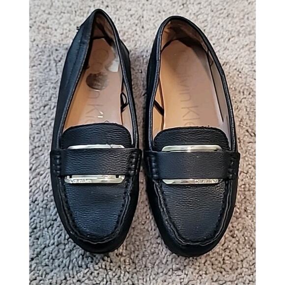Calvin Klein Leonie Black Loafer Flats Women’s Size 7M Classic Slip-On GUC - Picture 3 of 9
